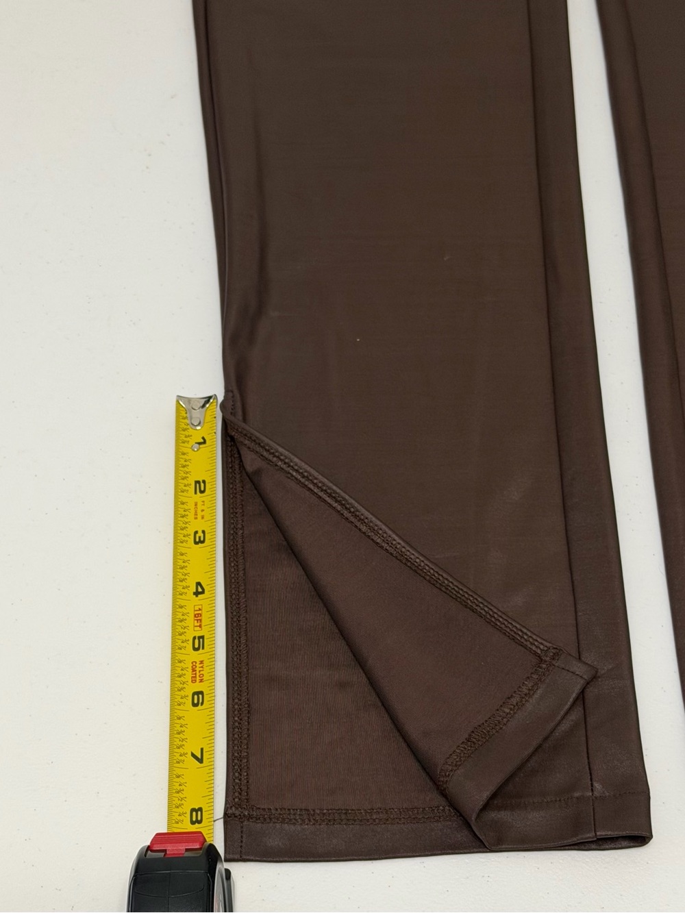 Suzanne Betro SBetro Faux Leather Straight Leg Split Hem Pants S NWT - Picture 4 of 11